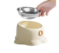 Raised Cat Bowl | Raised Feeding Bowl for Feeding and Drinking - Food Bowl Holder for Indoor and Outdoor Use with Sturdy Base that Prevents Tipping Over for the Garden and Bedroom