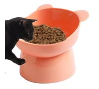 Raised Cat Bowl - Slanted Elevated Dog Bowl | Raised Slanted Dog Bowl Stands, Anti Overturning Slanted Dog Feed Bowl, Cartoon Neck Guard to Prevent Tipping Over Pet Bowl
