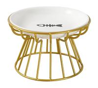 Raised Cat Bowl, Whiskers Friendly, Anti-Vomiting Cat Plate, Cat Bowl, Raised Cat Food Bowl Stand, Raised Ceramic Pet Bowls for Pet Supplies Organiser Wall (B, One Size)