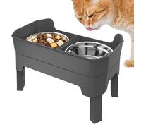 Raised Cat Bowls 4 Height Adjustable Double Deck Feeder