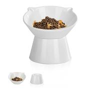 Raised Cat Bowls,Anti Vomiting Cat Dish Elevated Cat Bowls Slanted for Food and Water,Cat Feeding & Watering Supplies 15° Tilted Raised Cat Pet Food Bowls for Indoor Cats and Small Dogs