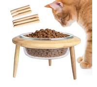 Raised Cat Bowls | Anti Vomiting Pet Dish with Stand,Adjustable Height Tilted Cat Bowl - for Living Room Kitchen Bedroom Playroom Apartment Dining Area Corner Alone Time Home