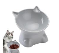 Raised Cat Bowls - Cat Food Bowls with 15 Degree Tilt for Moustache | 5.31 Inch Shallow Cat Bowl, Raised Cat Bowl, Kitten Food, Domestic Pet Food