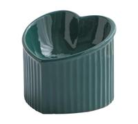 Raised Cat Bowls Ceramic Feeding Bowls for Cats - Slant Bowl for Food and Water for Pets | Heart Shaped Slanting Cat Bowl, Food or Water Bowls for Cats and Small
