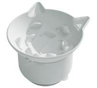 Raised Cat Bowls for Indoor Cats, Raised Cat Bowls for Whiskers Friendly | Silicone Raised & Slanted Pet Water Bowl | Elevated Inclined Bowls for Water and Food,