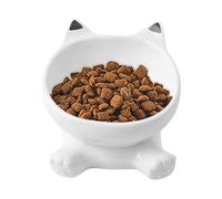 Raised Cat Bowls - Raised Cat Food Bowls | Inclined Ceramic Processed Cat Food Bowls - Anti-Vomiting - Speedster Friendly Spilled Non-Slip for Kittens Puppies - Home Travel