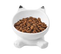 Raised Cat Bowls - Raised Cat Food Bowls | Inclined Ceramic Processed Cat Food Bowls - Anti-Vomiting - Speedster Friendly Spilled Non-Slip for Kittens Puppies - Home, Travel