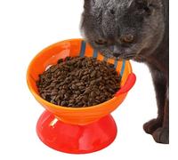 Raised Cat Bowls, Raised Feeding Bowl for Cats, Fish-Shaped Anti-Vomiting Cat Bowl Made of Ceramic, Feeder for Cats, Sturdy Feeding Bowl for Household, Pet Supplies for