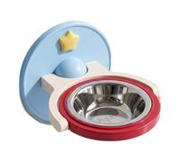 Raised Cat Dish, Wall-Mounted Planet Pet Bowl, Adjustable-Height Floating | Floor and Wall Mount Suction Cup Cat Food Bowl for Daily Home Travel Indoor Fatigue Relief Eating Dog Puppy Kitten