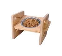Raised Cat Feeding Bowl - Anti Skid Base, Stainless Cat Dish | Elevated Stainless Steel Pet Bowl, Adjustable Pet Feeder, Easy Clean Feeding Station, Water Dish for Indoor Cats Kittens Neck Protection