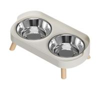 Raised Cat Feeding Bowls - 400ml Metal Food Set, Rust Resistant Water Bowl for Dogs, Non-Slip Cat Bowl, Practical Animal Shelter, Apartment, Office, Home, Living Room, Bedroom