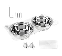 Raised Cat Food and Water Bowls - Elevated Stainless Steel Water Food Feeder,Wall Mounted Pet Comfort Feeding Bowls for Pets Dogs Cats