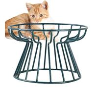 Raised Cat Food Bowl, Raised Cat Bowls Antiomiting Ceramic | Prevent Bowl From Tipping Over Ceramic Cat Bowl with Metal Stand, Cat Bowl for ga