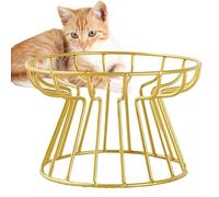 Raised Cat Food Bowls - Ceramic Iron Stand, Elevated Plate Dining, Whisker Relief System | Perfect For Indoor Felines, Healthy Feeding, Reduced Strain, Modern Dining Corners, Home Use