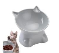 Raised Cat Food Bowls - PP Whisker Tilted Plate, 15 Degree Flat Bowl, Raised Water Holder, Stress-free Feeding for Solution | Suitable for Kittens, Indoor Cats for Pet Feeding