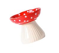 Raised Cat Mushroom Shape Bowl Prevents Choking and Vomiting Cartoon Feeding Bowl Stylish Cat Feeder