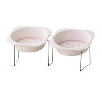 Raised Cat Water Station - Portable Ceramic Inclined Pet Station, Decorative Feeding Unit, Compact Pet Stand with Design