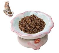 Raised Ceramic Cat Bowl, Tilting Bowl, Stable Ergonomic Food, Hygienic Comfort Meal, Easy Clean Design, Digestive Health Prevention