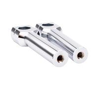 Raised Compatible With Suzuki Universal Chrome 1'' 25MM Motorcycle HandleBar Bar Risers Bars Mount Clamp Adaptor