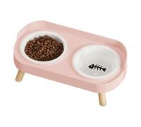 Raised Dining Device, Tilted porcelain dish, Unique aesthetic design, Comfortable necessity, Adult companion animal supply, Ideal for Digestive health aid purchase