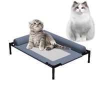 Raised Dog Bed | Breathable Raised Cooling Dog Bed | Washable Pet Sofa for Sleeping, Playing, Summer, Hot Weather, Puppy, Senior, Kitty, Home, Bedroom, Living Room