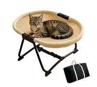 Raised Dog Bed,Foldable Hammock | Indoor and Outdoor Basket for Cat and Dog - For Puppy Kitten Summer Indoor Garden Travel Camping Bench