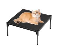 Raised Dog Bed, Metal Frame Elevated Dog Bed,Portable Pet Cot Cool Mat With Non-Slip Feet, For Indoor & Outdoor Use