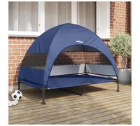 Raised Dog Bed Navy Blue 127 x 81 x 108cm Steel Frame Polyester Outdoor Elevated