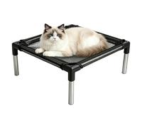 Raised Dog Bed - Portable Breathable Mesh Hammock | Heavy Duty Cot | For Camping Travel Car Patio Yard Terrace Balcony Ground Window Bedside, Summer Training Sleeping Elevated Pet Cushion