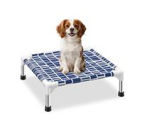 Raised Dog Bed - Soft, Comfortable Fabric, Easy to Clean, Stainless Steel Frame, Raised Design for Air Circulation, Durable Pet Bed for Small Dogs, Breathable and Stable