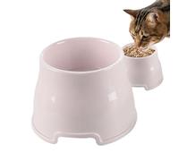 Raised Dog Bowl | Cat Dishes for Food and Water - Dishwasher-Safe Pet Feeder Dish for Floor Home Travel Outdoor Camping Trip Veterinary Recovery