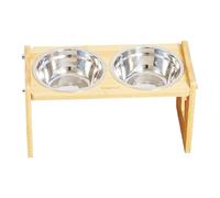 Raised Dog Bowl Stand - Food and Water Bowl Holder - Adjustable Height Feeder for Dogs Cats Kitchen Apartment Living Room Indoor Outdoor Puppies