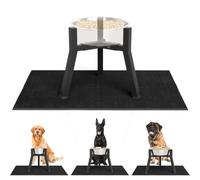 Raised Dog Bowl Stand for Medium & Large Dogs with Mat - Adjustable Width 17.3-27cm (7-10.6 inch), Strong Elevated Dog Food Bowl Holder (Bowl Not Included)