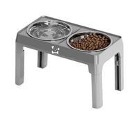 Raised Dog Bowls 5-Way Height Adjustable Removable | Dog Bowl Stand with Water Bowl for Small Medium Large Dogs Cats Puppies Indoor Home