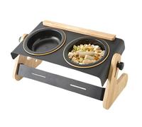 Raised Dog Bowls - Dog Feed Bowls, Pet Raised Bowls | 4 Height Adjustable Camping Dog Bowl, Portable Camping Raised Dog Dish Bowl for Dogs and Cats Outdoor Camping, 16.34x7.87x6.1 Inches