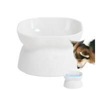 Raised Dog Bowls - Marble Texture | Double-sided,Cute Feeder For Stylish Kittens And Puppies Food Bowl For Cage Home And Pet Store