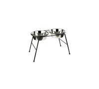 Raised Dog Bowls Stand 2 x 4000ml Food Double Water Feeding 370mm High
