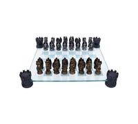 Raised Fantasy Kingdom Of The Dragon Chess Set With Corner - Resin