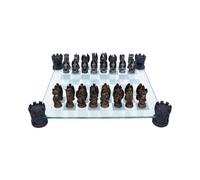 Raised Fantasy Kingdom Of The Dragon Chess Set With Corner Towers 43cm