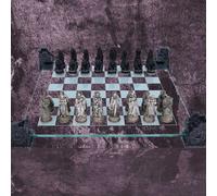 Raised Fantasy Vampire & Werewolf Chess Set With Corner Towers New & Boxed 43cm