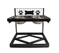 Raised feeder for - Height adjustable, slow food, for large dog bowls - For water, sliced chicken, dried beef, for kitchen, garden,