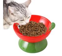 Raised Feeding Bowl for Cats, Raised Cat Bowls - Funny Raised Ceramic Cat Bowl with Cute Fish - Pet Supplies for Household, Food Water Dispenser, Stable