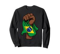 Raised Fist Brazil Flag Design Brazilian Pride. Sweatshirt