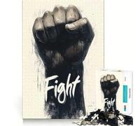 Raised Fist Fight Jigsaw Puzzle for Adults 1000 Pieces Mind Puzzle Calm Pastime Image Assembly Lovely Present (38x52cm)