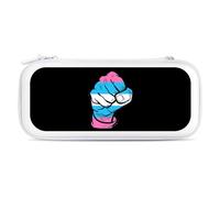 Raised Fist Transgender Flag Carry Case for Switch Carrying Cover Storage Bag Protective Accessories Travel White-Style