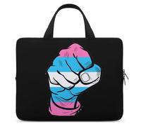 Raised Fist Transgender Flag Laptop Bag Sleeve Funny Tablet Case Protective Carry Bag Briefcase with Handle 10inch