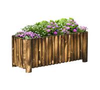 Raised Flower Bed Wooden Rectangualr Planter Container Box Herb Pot 4 Feet845-101