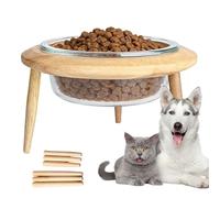 Raised Food Bowls for Cats,Anti Vomiting Pet Dish Water Feeder with Stand - Adjustable Height Tilted Cat Bowl | for Kitchen Bedroom Playroom Apartment Dining Area Corner Alone Time Home Living Room