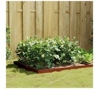 Raised Garden Bed 100x100x18.5cm Weathering Steel Brown Open Bottom Weatherproof