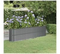 (anthracite, 260 x 40 x 68 cm) vidaXL Garden Planter Patio Flower Pot Raised Garden Bed Powder-coated Steel